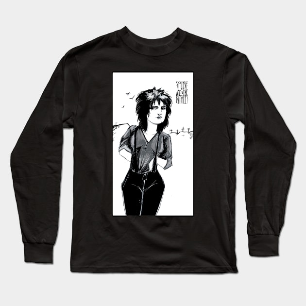 Siouxsie Sioux Long Sleeve T-Shirt by Alan Frost artwork